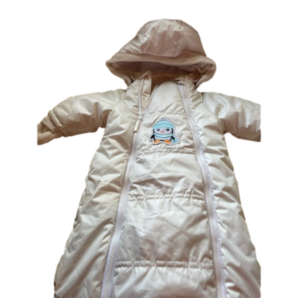 Baby snow suit etirel penguin removible hood